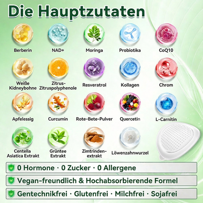 🔥 Offizieller Bestseller丨Purelora® Moringa Berberine NAD+ 10-in-1 Nano-Mikronadel-Patch (Nur einmal täglich, sichtbare Veränderungen in 7 Tagen) ✅ Für Übergewicht, lockere Haut, Diabetes, Schlafapnoe, Gelenkprobleme und mehr