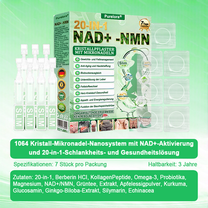 🔥 Neu eingetroffen | Purelora® Crystal Microneedle Nano-System mit NAD⁺-Aktivierung & 20-in-1 Slim- & Healthy-Patch-Lösung
