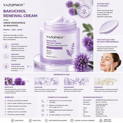 VAZQPMOY®Crème régénérante au bakuchiol