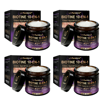 Fabriquée et expédiée depuis la France 🍁 Crème réparatrice pour la peau à la biotine Purelora® (formule 10-en-1) — Dernier jour de la promotion : -25 %.