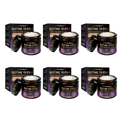Fabriquée et expédiée depuis la France 🍁 Crème réparatrice pour la peau à la biotine Purelora® (formule 10-en-1) — Dernier jour de la promotion : -25 %.