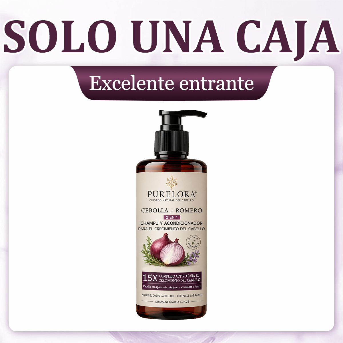 🌿👨‍⚕️ Boutique officielle française | 🔥 Shampoing et après-shampoing 2-en-1 PURELORA® à l'oignon et au romarin — Enrichi d'un complexe actif stimulant la croissance capillaire (concentration x15) pour des cheveux plus épais, plus denses et plus forts.