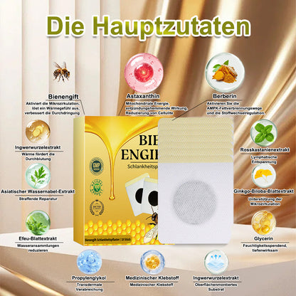 Curalona® Schlankheitspflaster mit Bienengift · Berberin · Astaxanthin-Detox-Formel  (Sichtbare Körperkontur • Linderung von Wassereinlagerungen • Glättung von Cellulite • Aktivierung des Stoffwechsels)  7-Tage-Programm zur Lymph-Detox & Fettverbrennung