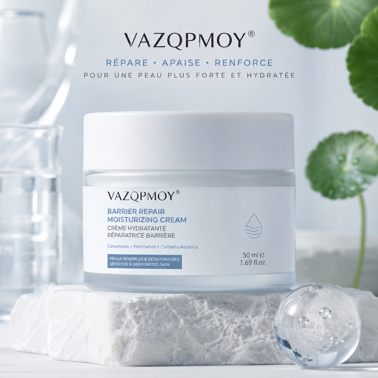 VAZQPMOY® Crème hydratante réparatrice de la barrière cutanée
