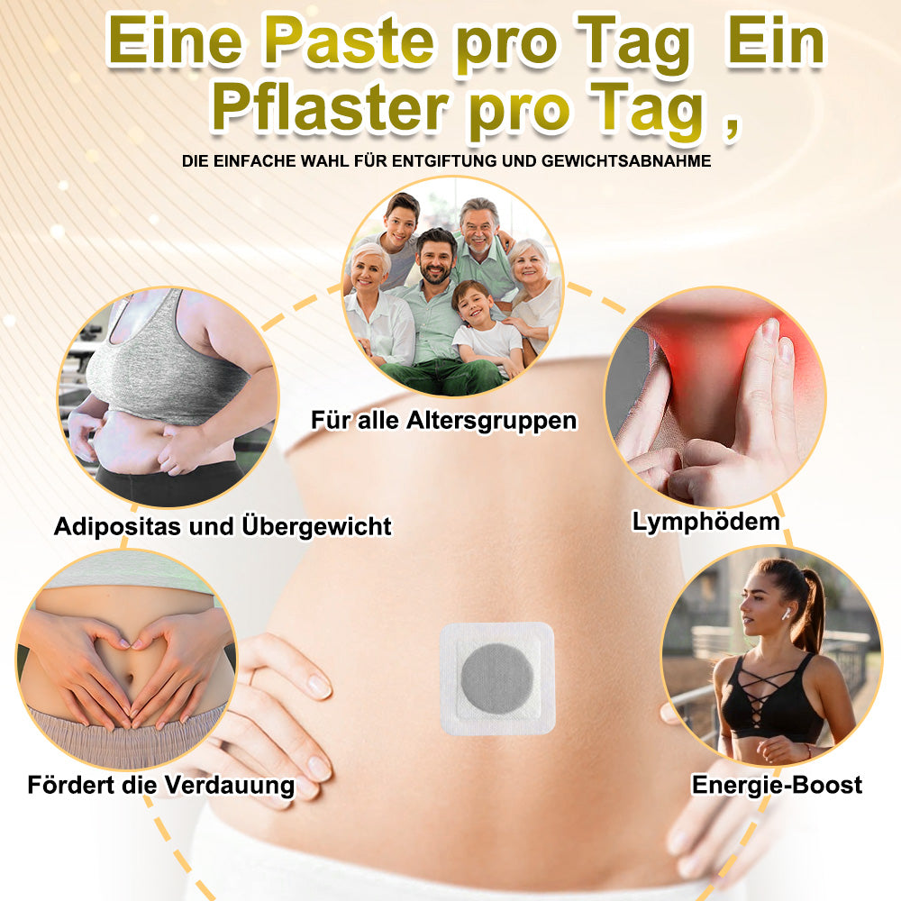 Curalona® Schlankheitspflaster mit Bienengift · Berberin · Astaxanthin-Detox-Formel  (Sichtbare Körperkontur • Linderung von Wassereinlagerungen • Glättung von Cellulite • Aktivierung des Stoffwechsels)  7-Tage-Programm zur Lymph-Detox & Fettverbrennung