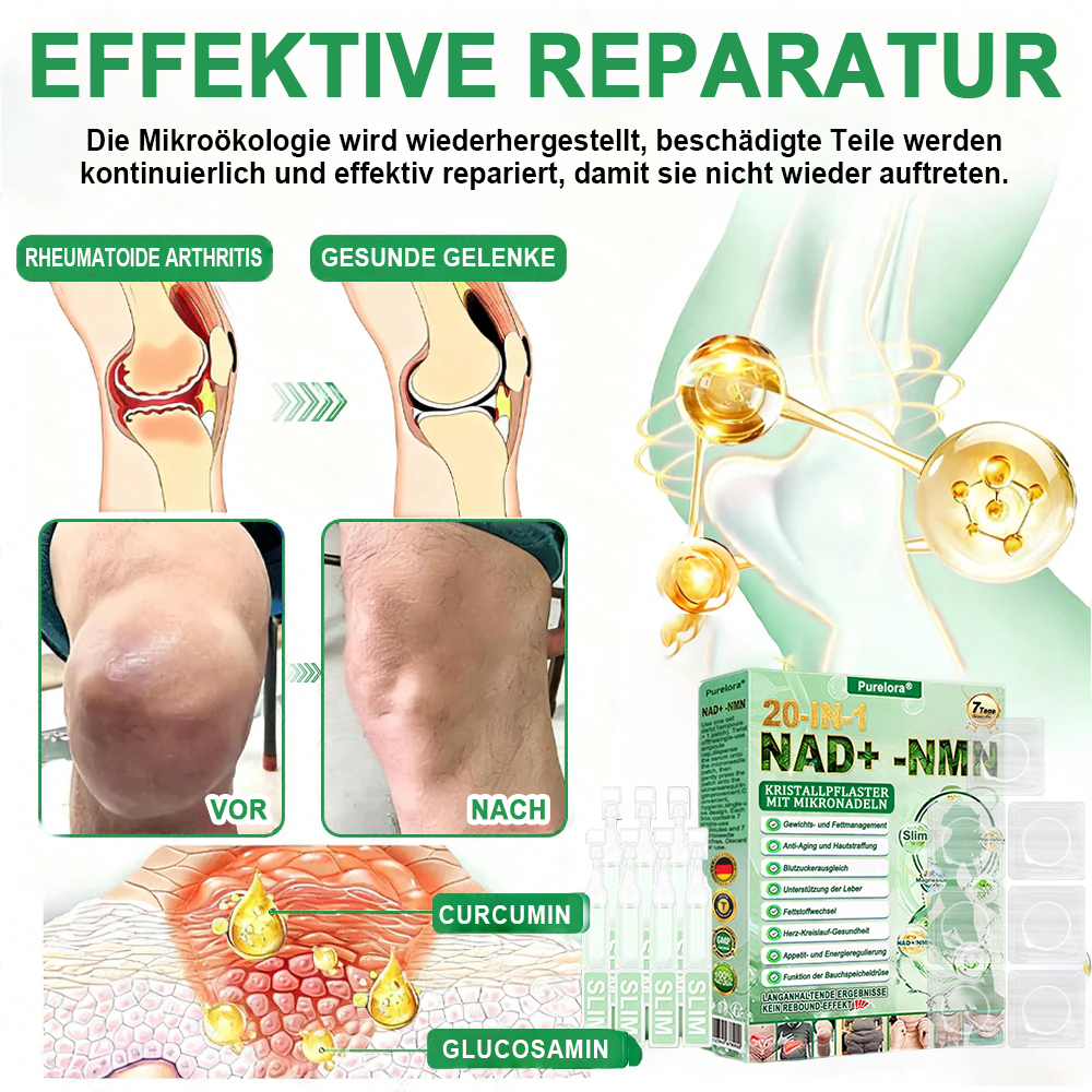 🔥 Neu eingetroffen | Purelora® Crystal Microneedle Nano-System mit NAD⁺-Aktivierung & 20-in-1 Slim- & Healthy-Patch-Lösung