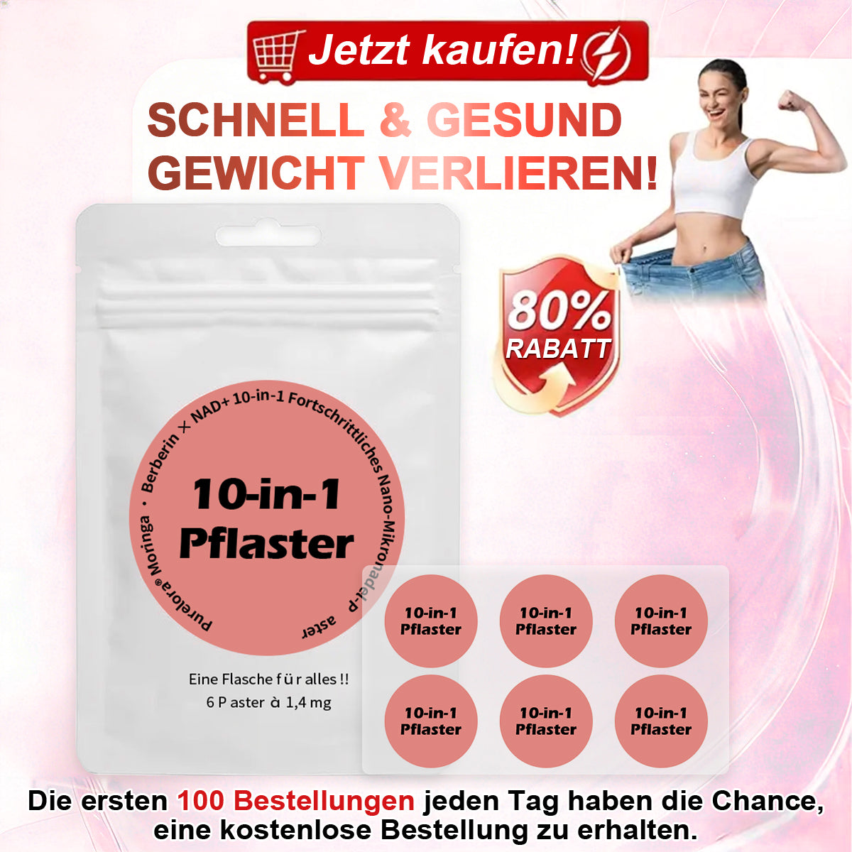 💖𝑶𝒏𝒍𝒊𝒏𝒆-𝑨𝒑𝒐𝒕𝒉𝒆𝒌𝒆丨Purelora® Moringa Berberine NAD+ 10-in-1 Nano-Mikronadel-Patch (Nur einmal täglich, sichtbare Veränderungen in 7 Tagen) ✅ Für Übergewicht, lockere Haut, Diabetes, Schlafapnoe, Gelenkprobleme und mehr
