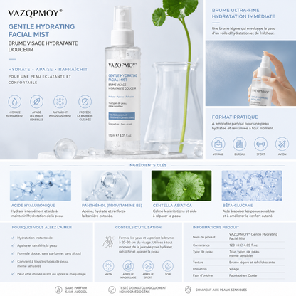 VAZQPMOY® Brume hydratante douce pour le visage
