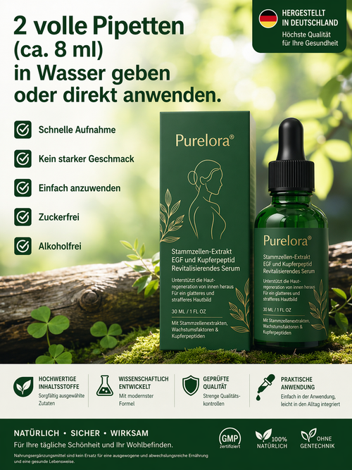Purelora® Aktivierendes Serum mit stammzellabgeleitetem EGF und Kupferpeptiden