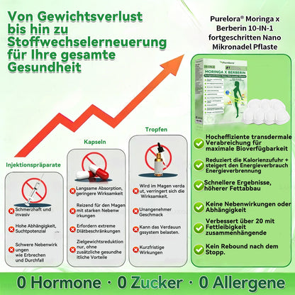 🔥𝑶𝒇𝒇𝒊𝒄𝒊𝒂𝒍 𝑺𝒕𝒐𝒓𝒆🍇  | Purelora® Moringa × Berberin 10-in-1 Fortschrittliches Nano-Mikronadelpflaster (Einmal täglich, sichtbare Veränderungen innerhalb von 7 Tagen)